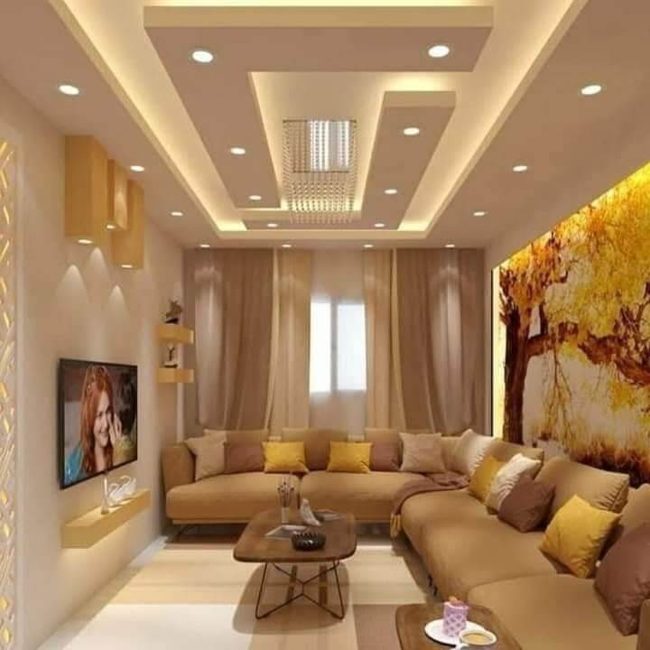 Modern main hall fall ceiling designs-complete interier