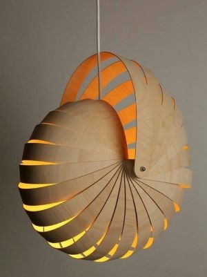 Wood craft pendant light